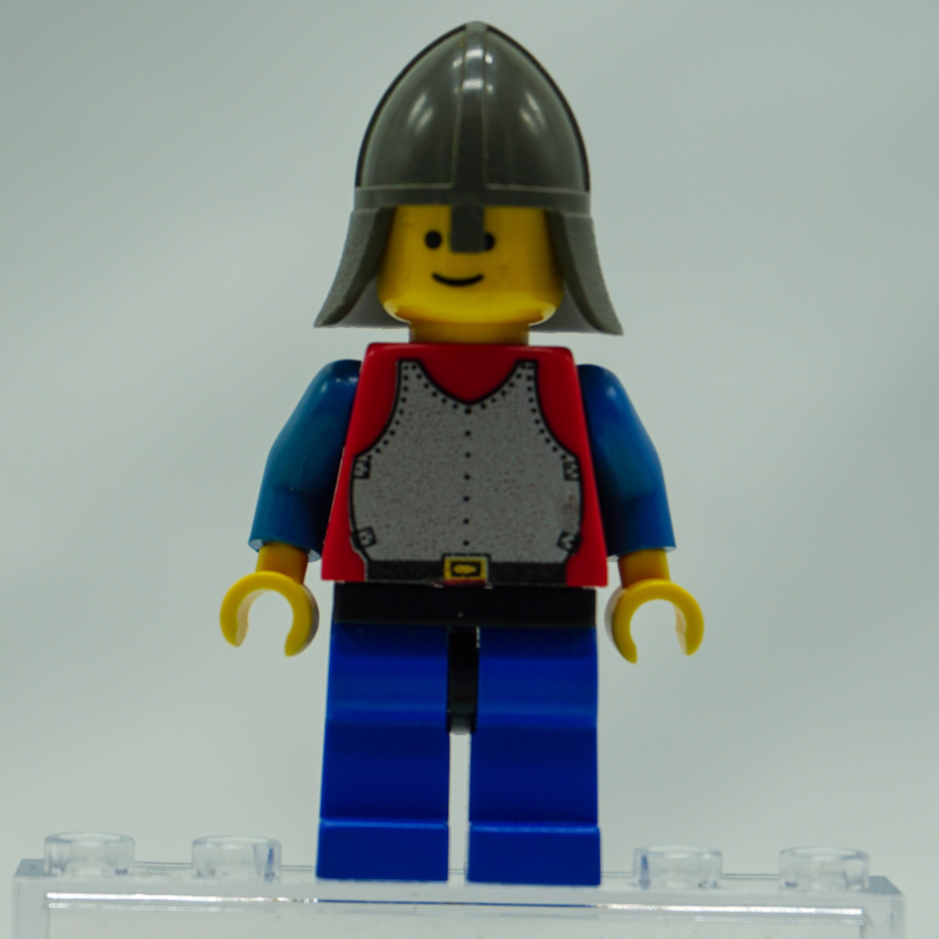 Minifig cas199 - Breastplate - Red with Blue Arms, Blue Legs with Black Hips, Dark Gray Neck-Protector
