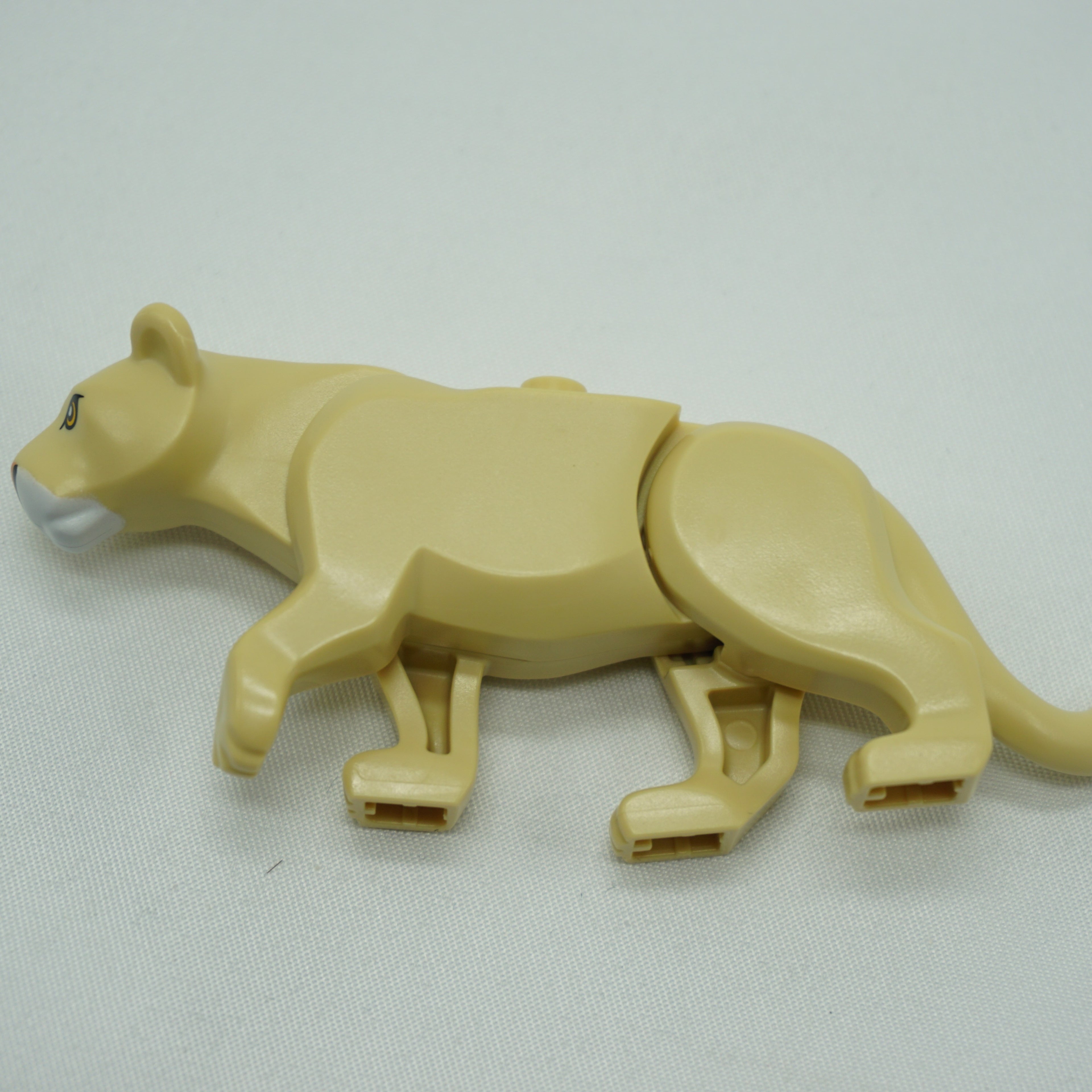 Part bb0787c01pb05 - Cat, Large (Lioness) with Bright Light Orange Eyes, Bright Pink Nose and White Muzzle Pattern