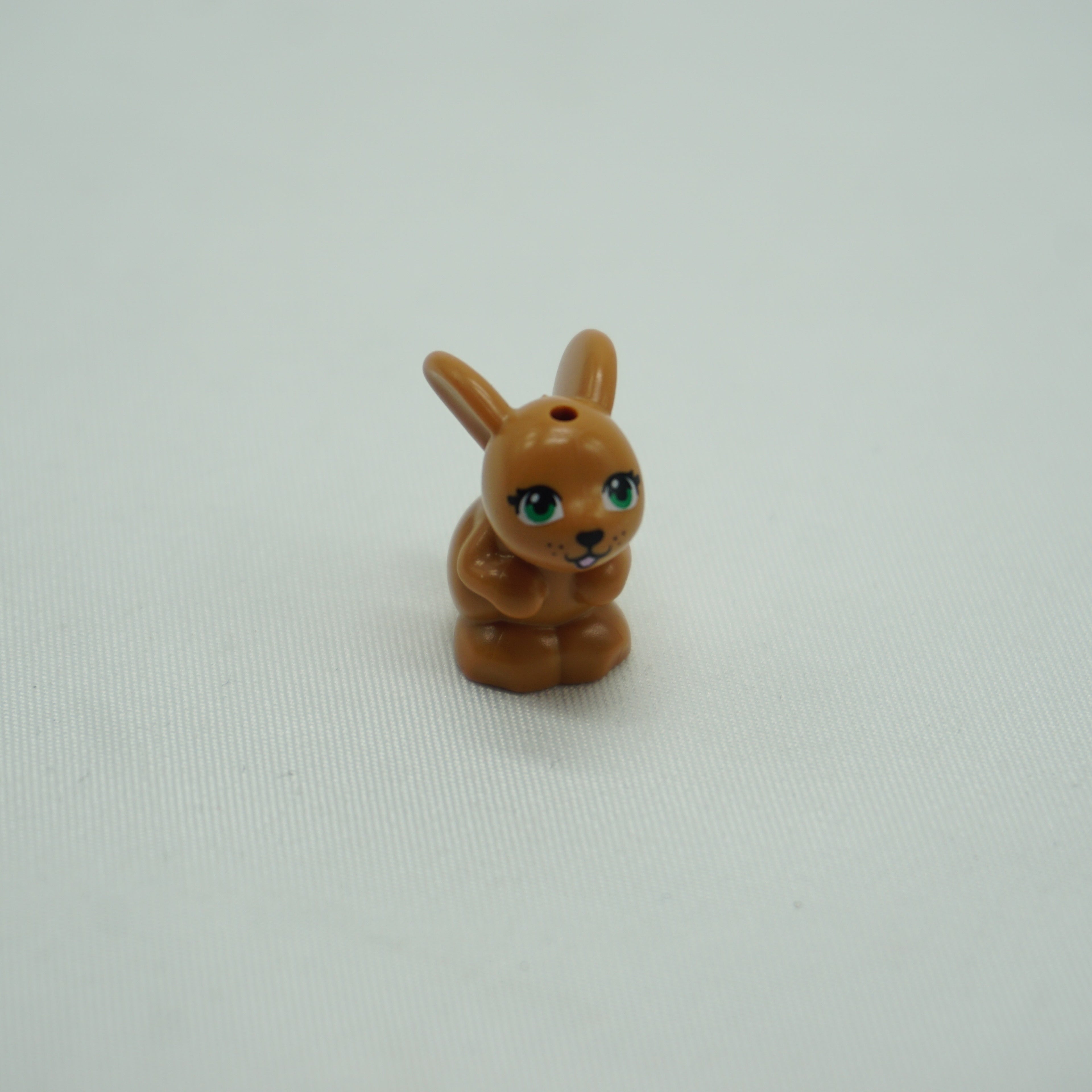 Part 34050pb01 - Bunny / Rabbit, Friends, Sitting with Green Eyes, Black Nose and Mouth, and Bright Pink Tongue Pattern