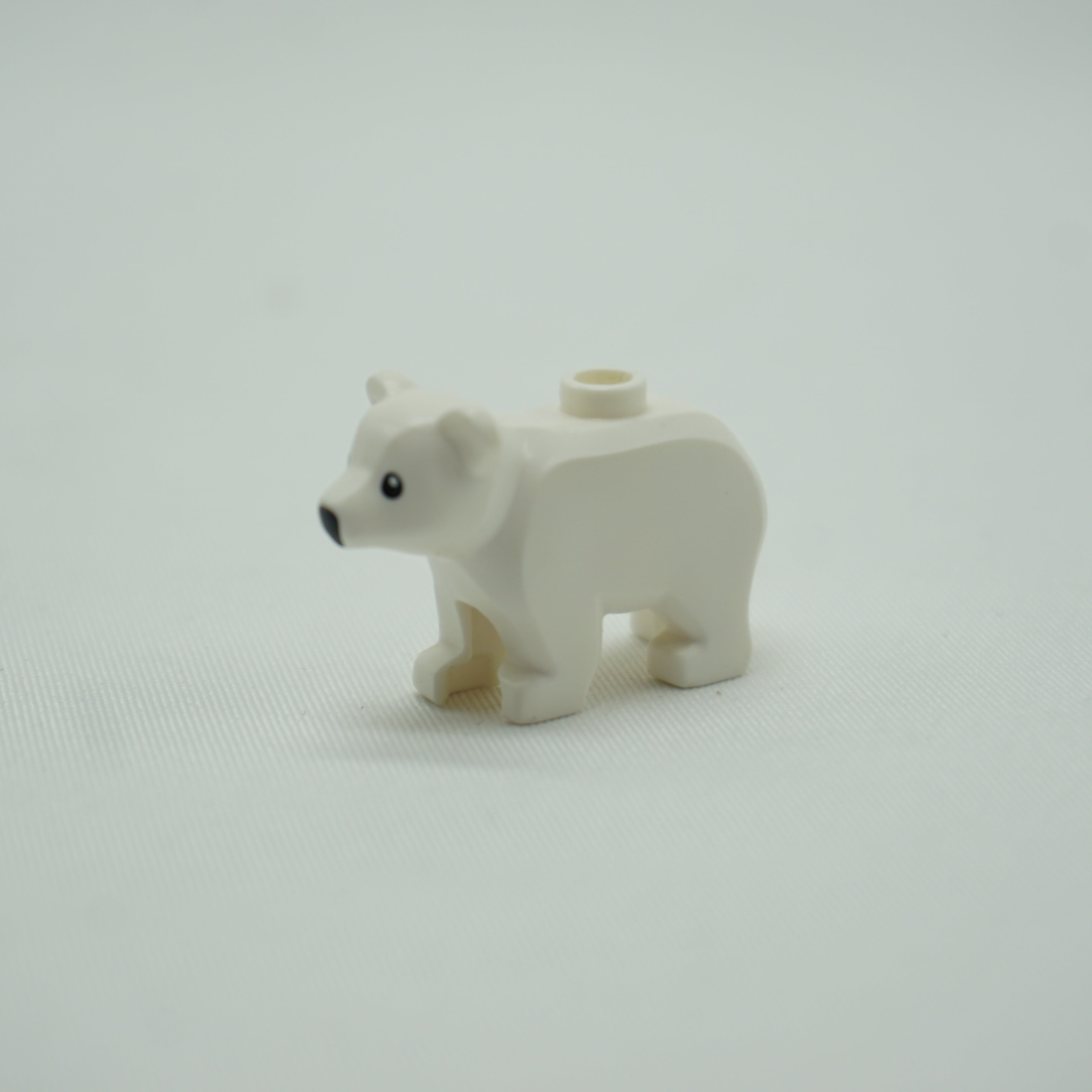 Part 3381pb01 - Bear, Baby Cub with Black Eyes and Nose Pattern (Polar Bear)