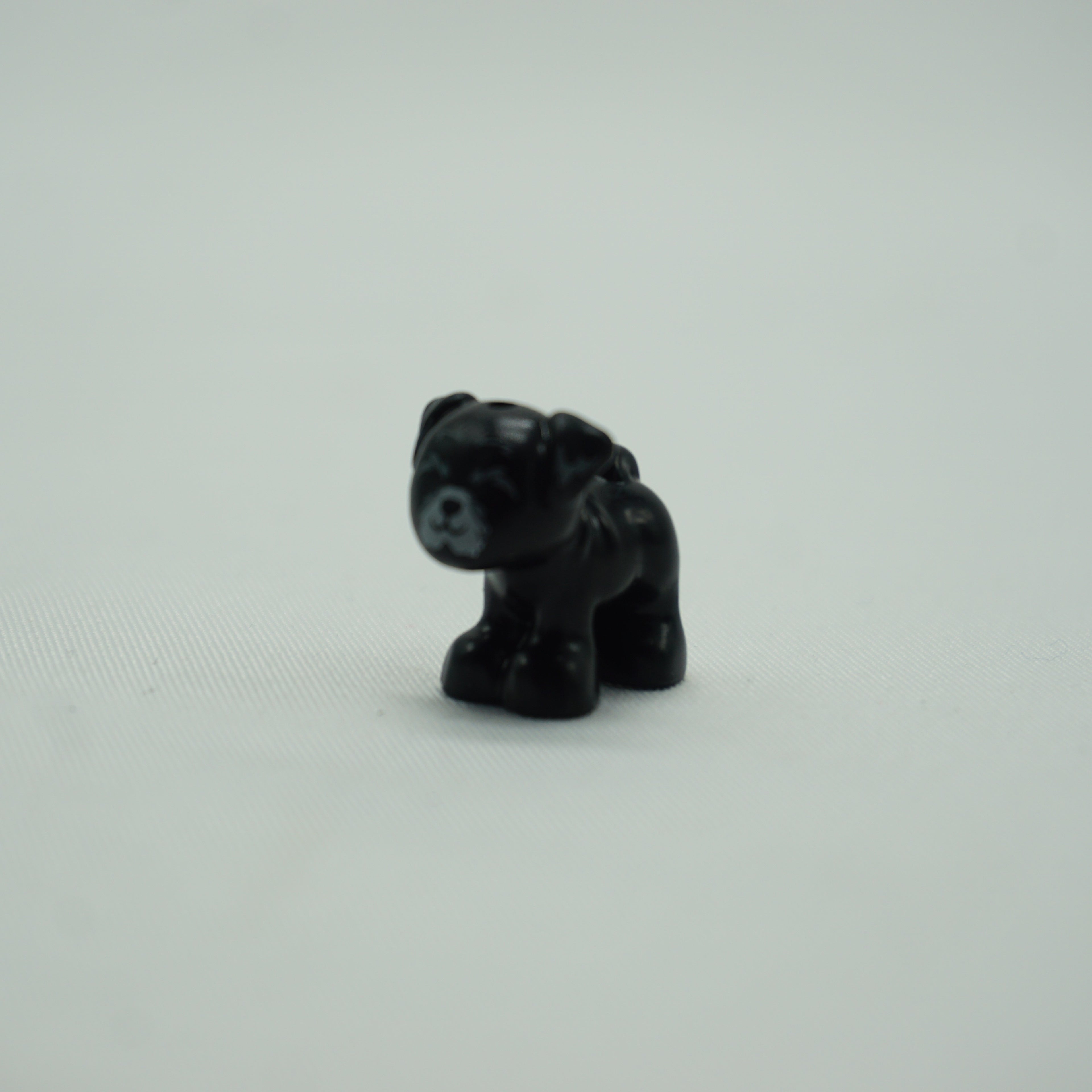 Part 24111pb04 - Dog, Friends, Pug, Standing with Light Bluish Gray Muzzled Face and Dark Bluish Gray Ears and Closed Eyes Pattern (Dash)