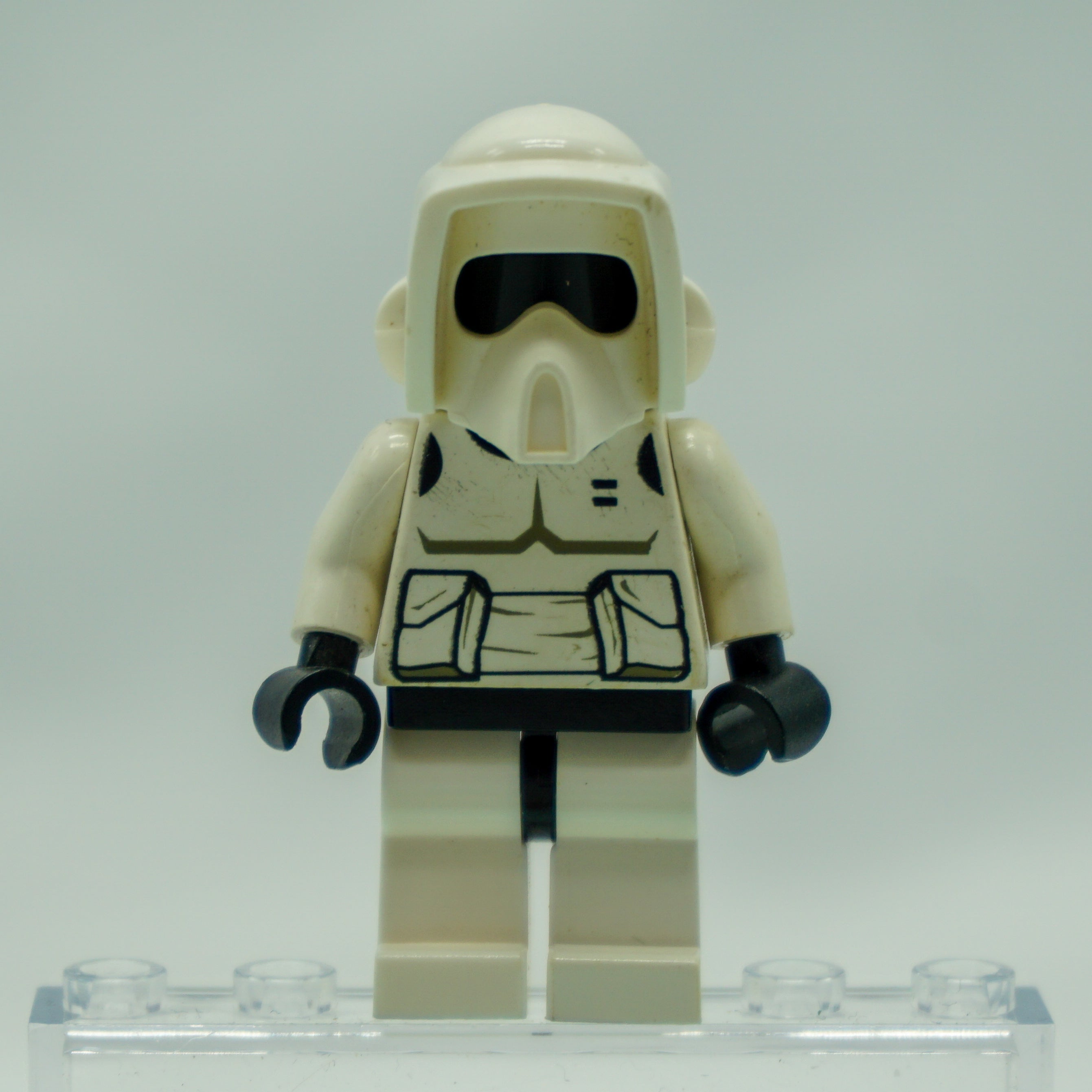 Minifig sw0005a - Imperial Scout Trooper - Plain Black Head, Dark Bluish Gray Torso Print