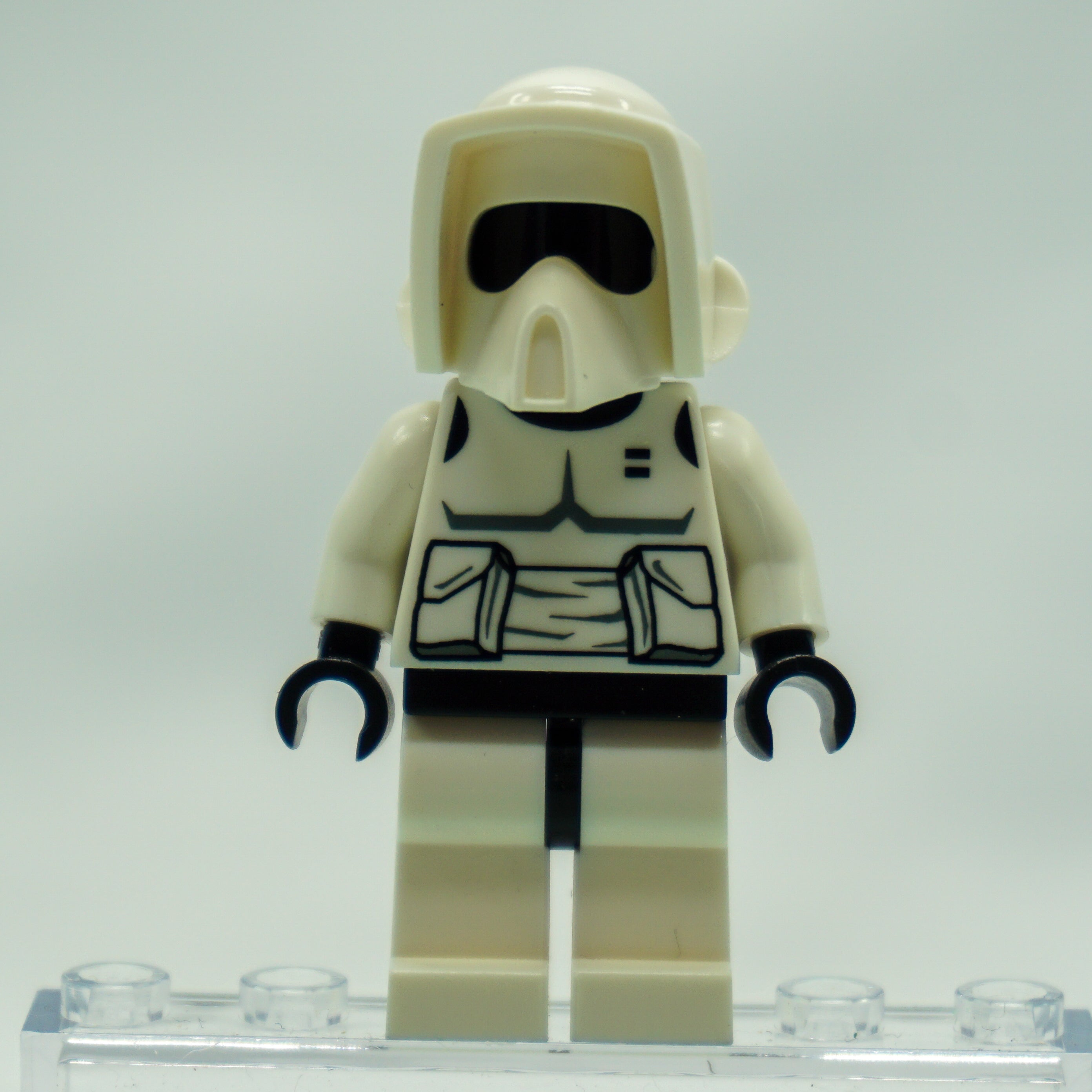 Minifig sw0005b - Imperial Scout Trooper - Printed Black Head, Dark Bluish Gray Torso Print